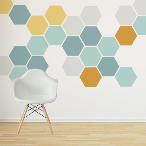 Teal Hexagons Wall Art (Photo 18 of 20)