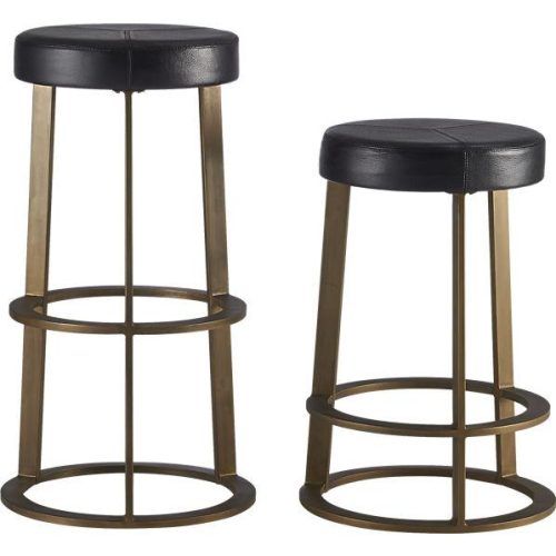 White Antique Brass Stools (Photo 10 of 20)