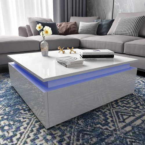 Led Coffee Tables With 4 Drawers (Photo 20 of 20)