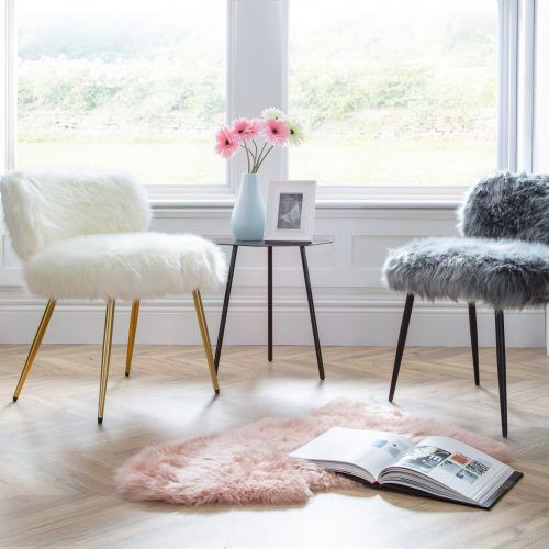 Lack Faux Fur Round Accent Stools With Storage (Photo 2 of 20)