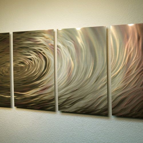 Gold And White Metal Wall Art (Photo 3 of 20)