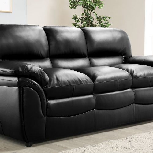 3 Seat L Shaped Sofas In Black (Photo 11 of 20)