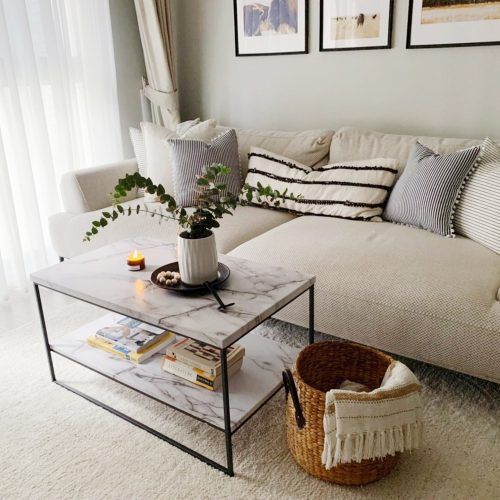 White Faux Marble Coffee Tables (Photo 18 of 20)