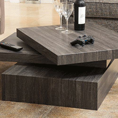 Wood Rotating Tray Coffee Tables (Photo 15 of 20)