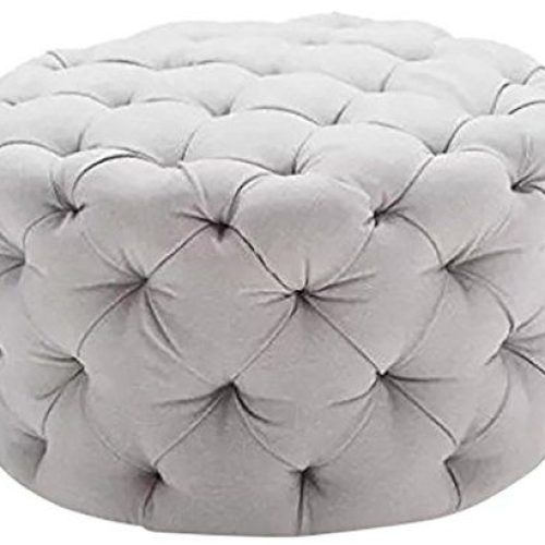 Textured Gray Cuboid Pouf Ottomans (Photo 17 of 20)