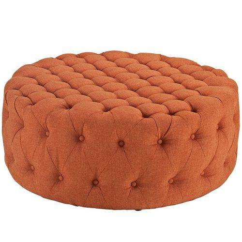 Tufted Fabric Ottomans (Photo 19 of 20)