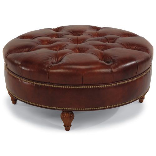 Leather Pouf Ottomans (Photo 6 of 20)