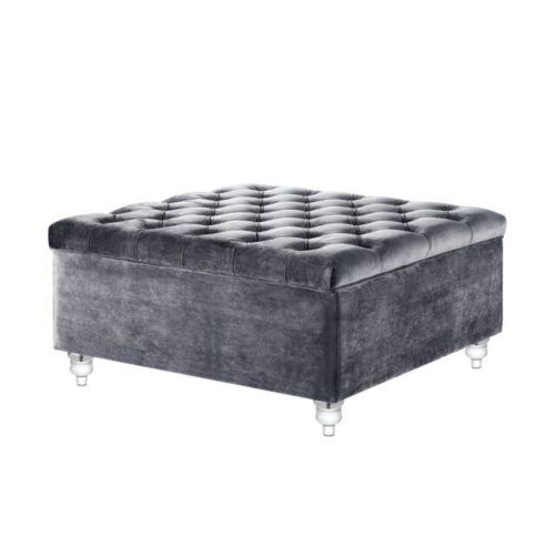 Royal Blue Tufted Cocktail Ottomans (Photo 4 of 20)