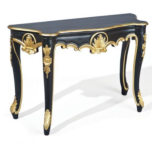 Antique Blue Gold Console Tables (Photo 11 of 20)