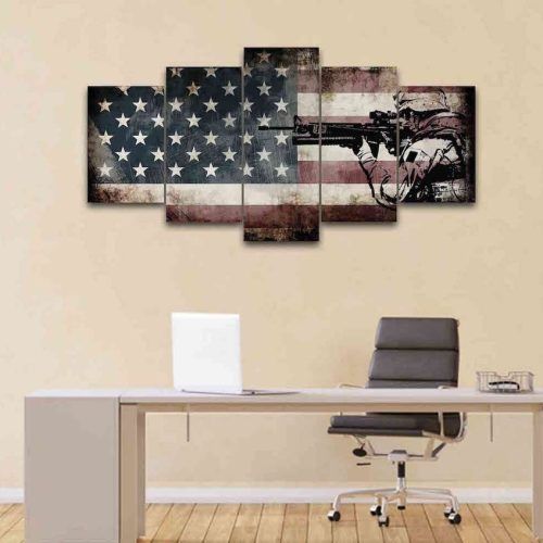 Rustic American Flag Wall Art (Photo 12 of 20)