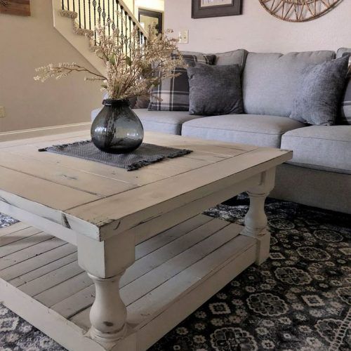 Square Weathered White Wood Console Tables (Photo 20 of 20)