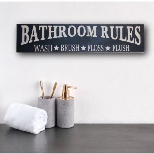 Bathroom Rules Wall Art (Photo 7 of 20)