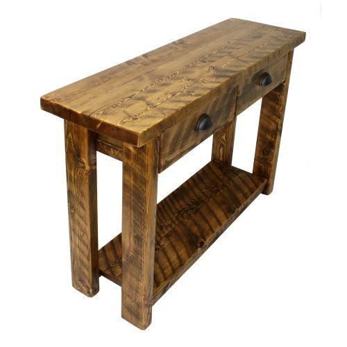 Rustic Walnut Wood Console Tables (Photo 18 of 20)