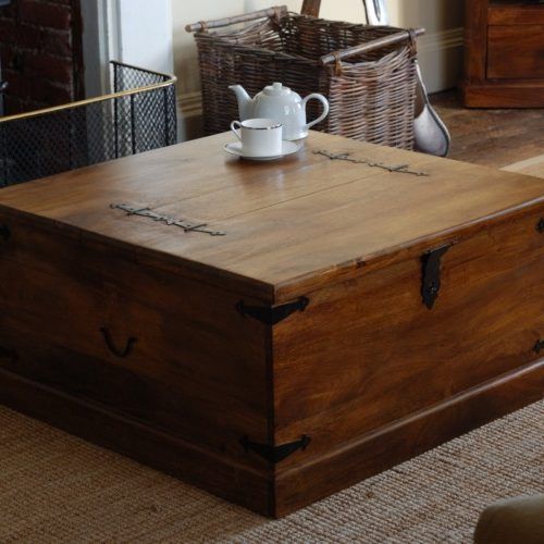 Espresso Wood Trunk Console Tables (Photo 7 of 20)