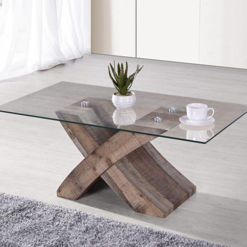 Wood Tempered Glass Top Coffee Tables (Photo 15 of 20)