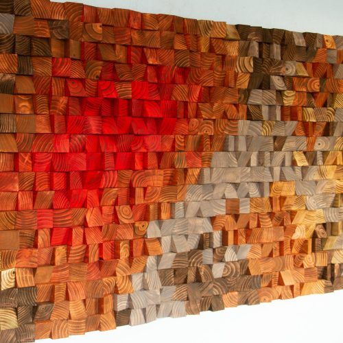 Abstract Flow Wood Wall Art (Photo 7 of 20)