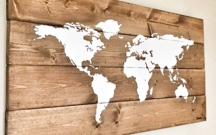 20 The Best Wood Map Wall Art