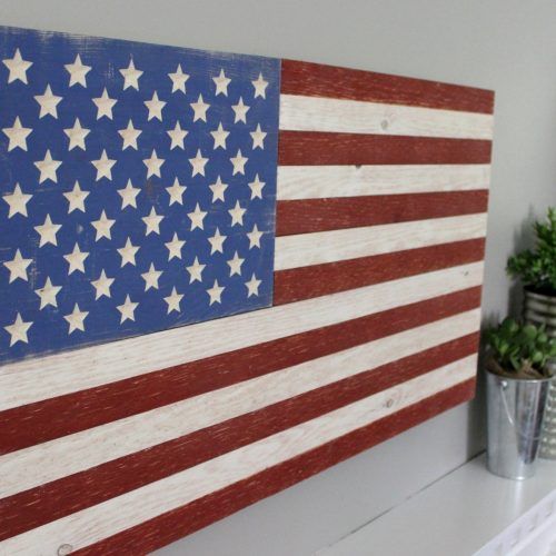 Wooden American Flag Wall Art (Photo 9 of 20)