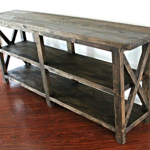 Rustic Barnside Console Tables (Photo 20 of 20)