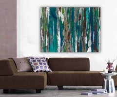 The 18 Best Collection of Blue and Brown Abstract Wall Art