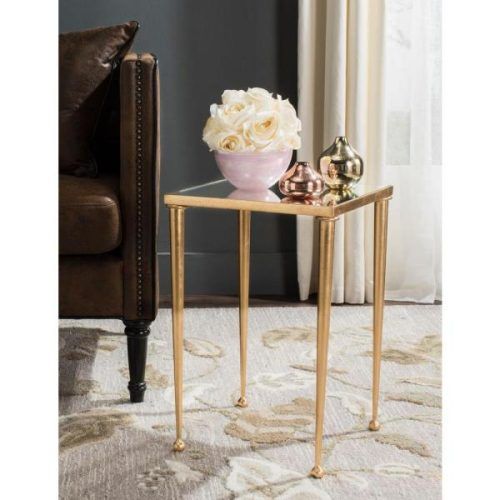 Antiqued Gold Leaf Console Tables (Photo 7 of 20)