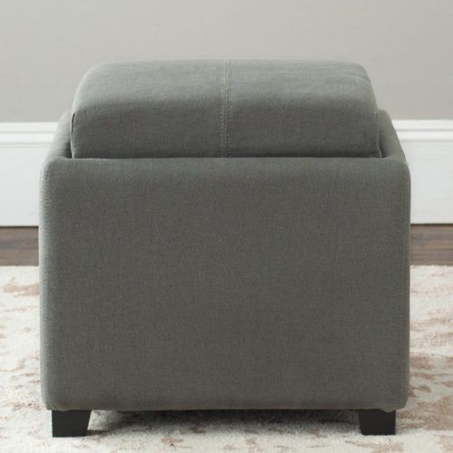 Navy And Dark Brown Jute Pouf Ottomans (Photo 5 of 20)