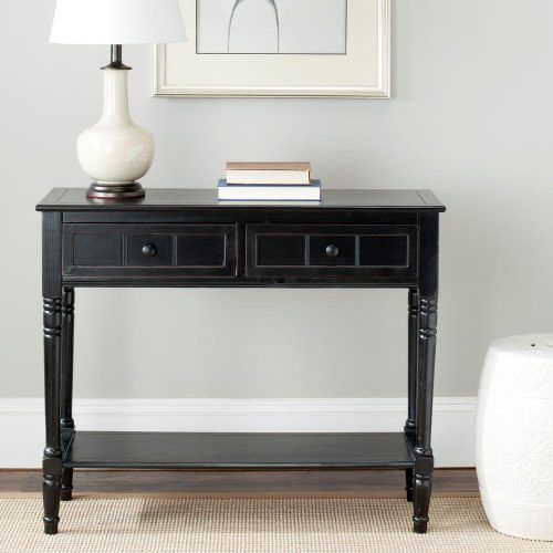 Antique White Black Console Tables (Photo 9 of 20)