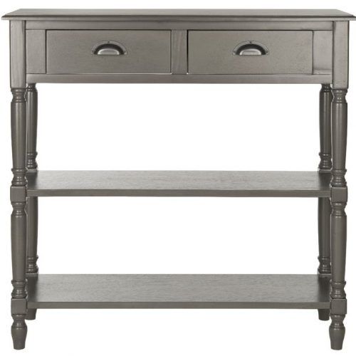 Gray Driftwood Storage Console Tables (Photo 12 of 20)