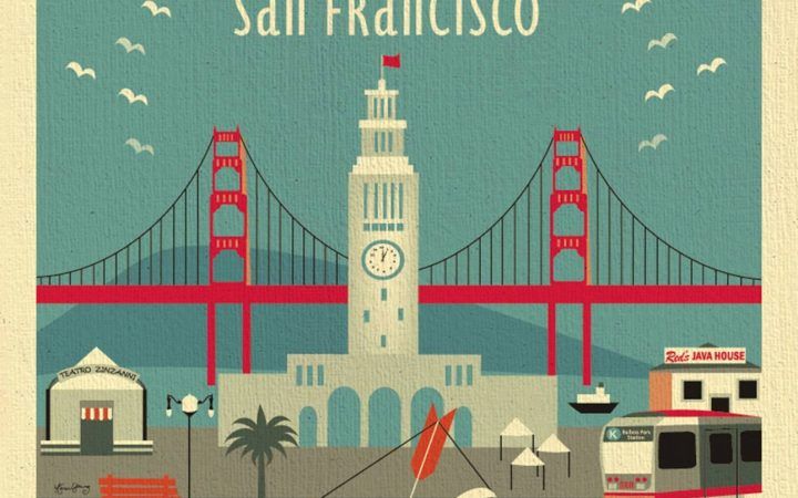 20 The Best San Francisco Map Wall Art