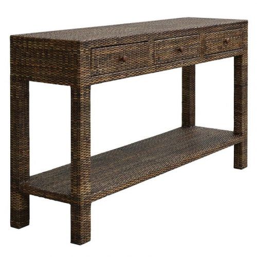 Wicker Console Tables (Photo 5 of 20)