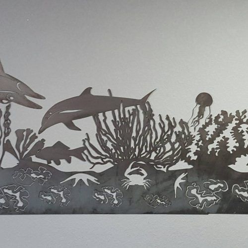 Dolphin Metal Wall Art (Photo 9 of 25)