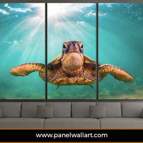Sea Turtle Canvas Wall Art (Photo 5 of 20)