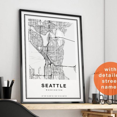 Seattle Map Wall Art (Photo 18 of 20)