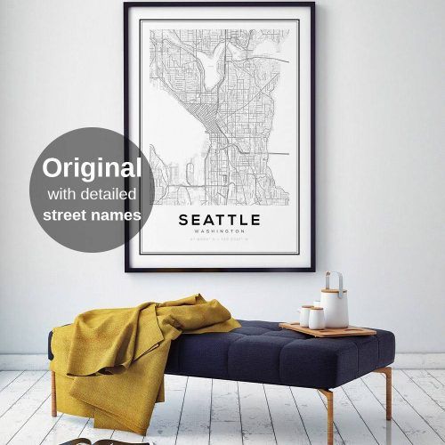 Seattle Map Wall Art (Photo 19 of 20)