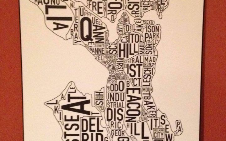 20 Collection of Seattle Map Wall Art