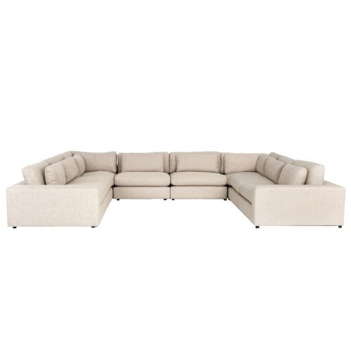 U Shaped Couches In Beige (Photo 7 of 20)