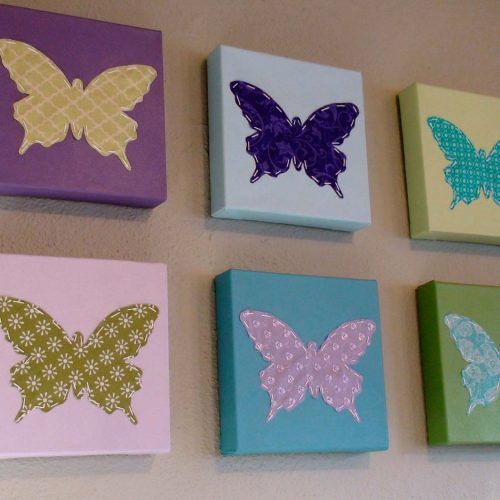 Fabric Butterfly Wall Art (Photo 14 of 15)