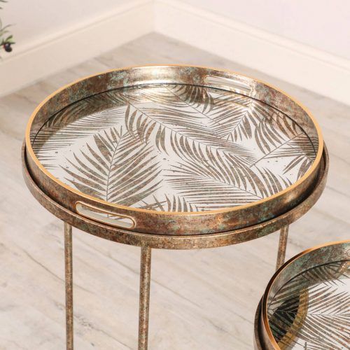 Antique Gold Nesting Console Tables (Photo 7 of 20)