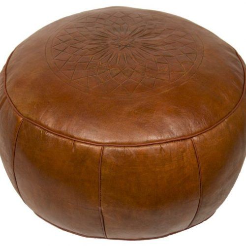 Gray Moroccan Inspired Pouf Ottomans (Photo 4 of 20)