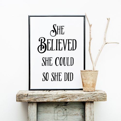 She Believed She Could So She Did Wall Art (Photo 13 of 20)