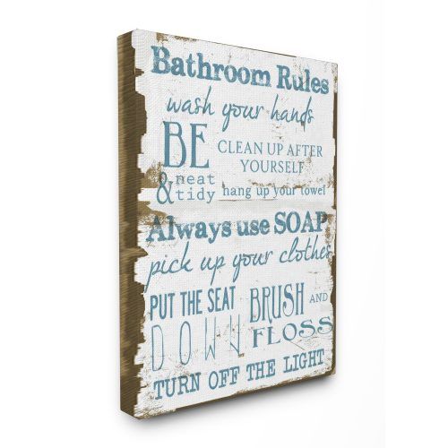 Bathroom Rules Wall Art (Photo 4 of 20)