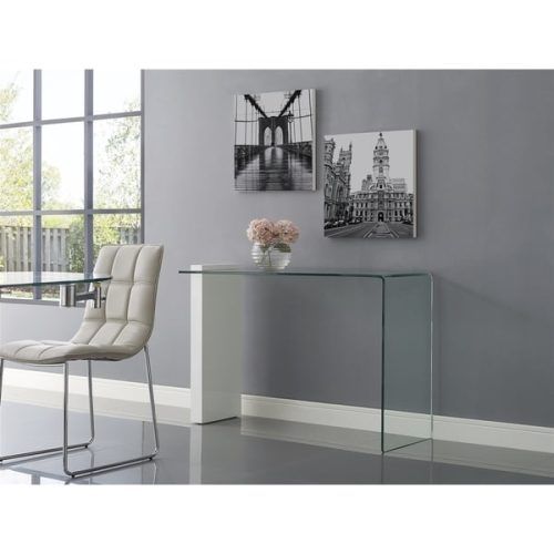 Square High-Gloss Console Tables (Photo 19 of 20)