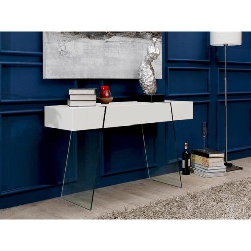 Square High-Gloss Console Tables (Photo 16 of 20)