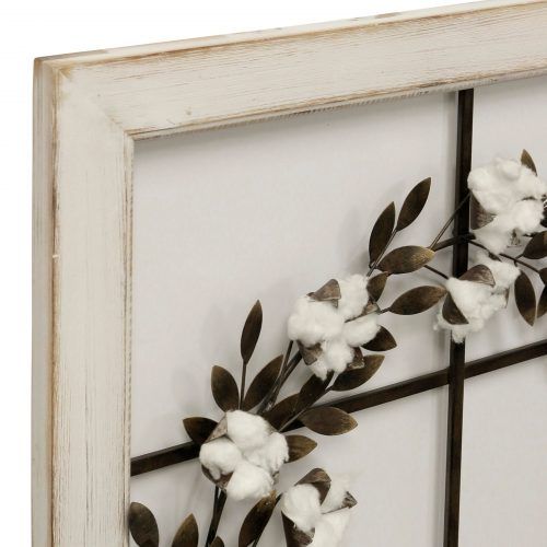 Floral Wreath Wood Framed Wall Decor (Photo 4 of 20)