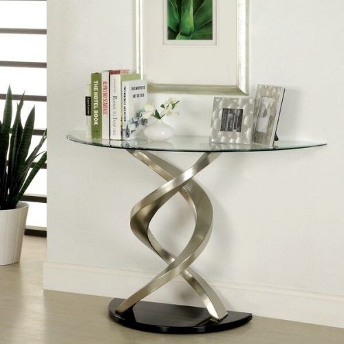 Metallic Silver Console Tables (Photo 6 of 20)