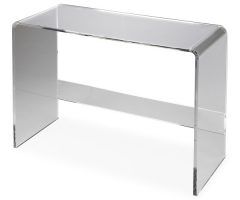 20 Collection of Gold and Clear Acrylic Console Tables