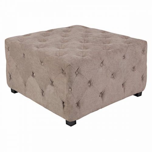 Gray And Cream Geometric Cuboid Pouf Ottomans (Photo 14 of 20)