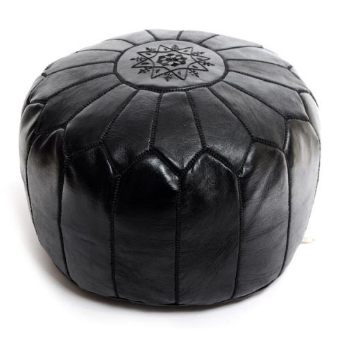 Gray Moroccan Inspired Pouf Ottomans (Photo 5 of 20)