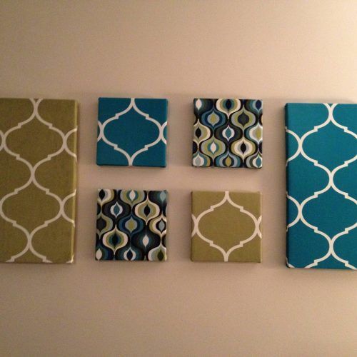 Fabric Square Wall Art (Photo 7 of 15)