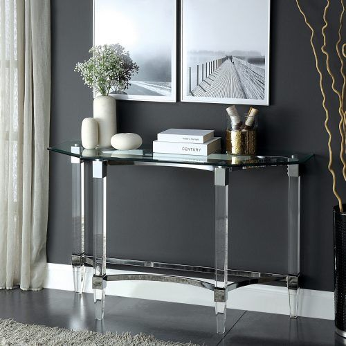Glass And Pewter Console Tables (Photo 3 of 20)